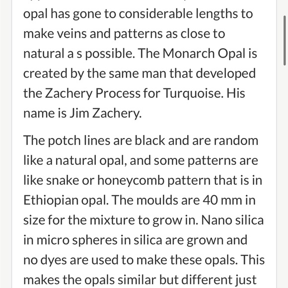 Handmade Monarch Opal pendant on sterling chain - Picture 4 of 5